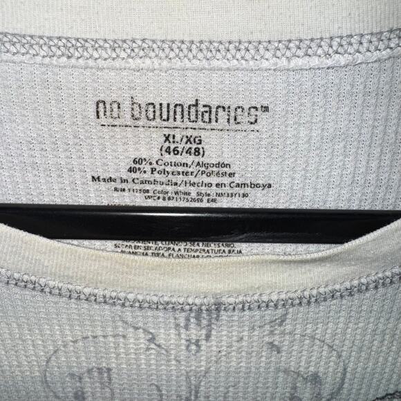 Vintage Y2K no boundaries thermal grunge skull 00 LS t-shirt - Picture 3 of 5